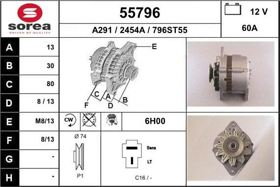 EAI 55796 - Генератор mashina-shop.ru