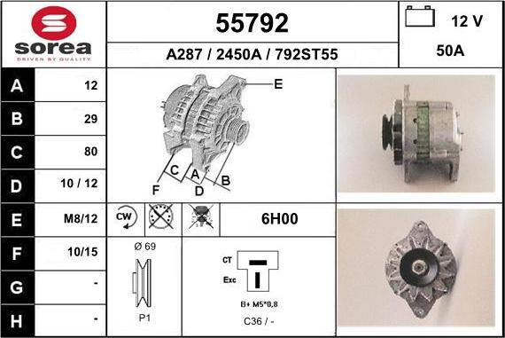 EAI 55792 - Генератор mashina-shop.ru