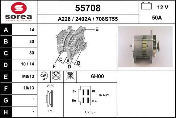 EAI 55708 - Генератор mashina-shop.ru