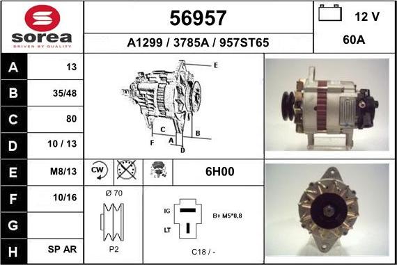 EAI 56957 - Генератор mashina-shop.ru