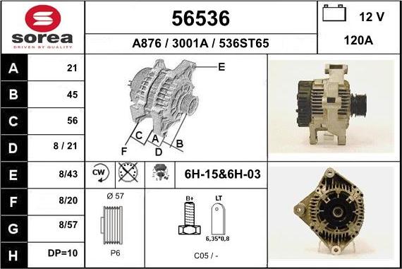 EAI 56536 - Генератор mashina-shop.ru