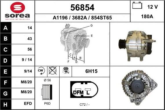 EAI 56854 - Генератор mashina-shop.ru