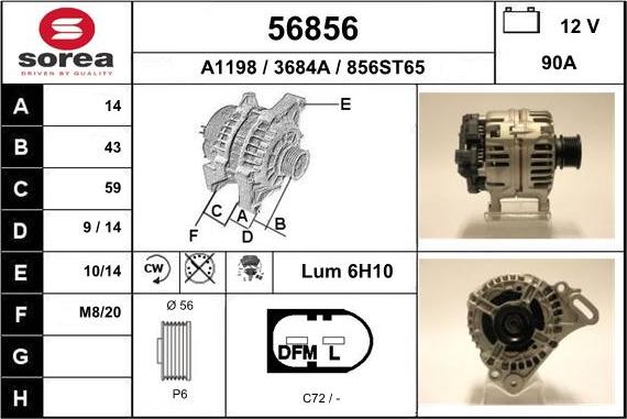 EAI 56856 - Генератор mashina-shop.ru