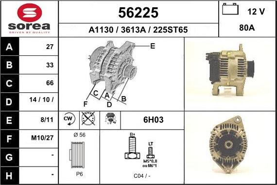 EAI 56225 - Генератор mashina-shop.ru