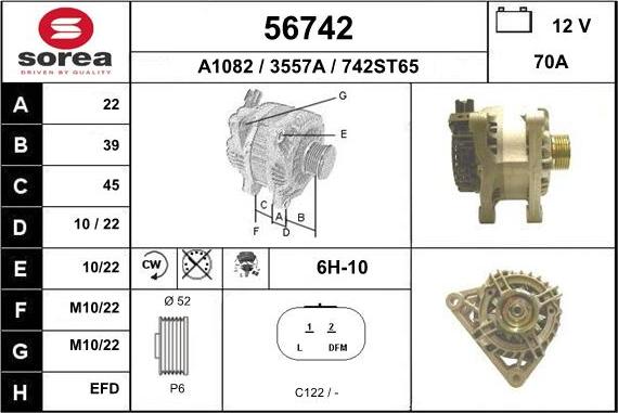 EAI 56742 - Генератор mashina-shop.ru