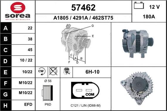 EAI 57462 - Генератор mashina-shop.ru