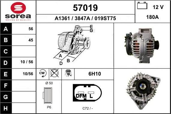 EAI 57019 - Генератор mashina-shop.ru