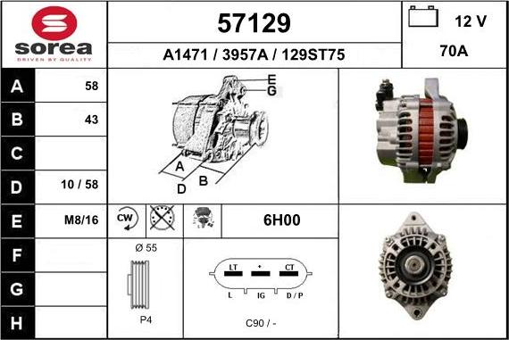 EAI 57129 - Генератор mashina-shop.ru