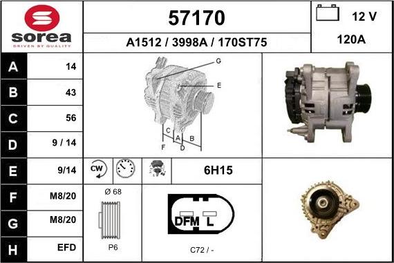 EAI 57170 - Генератор mashina-shop.ru