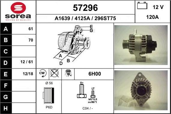 EAI 57296 - Генератор mashina-shop.ru