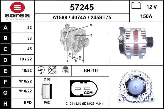 EAI 57245 - Генератор mashina-shop.ru