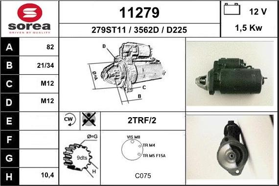 EAI 11279 - Стартер mashina-shop.ru