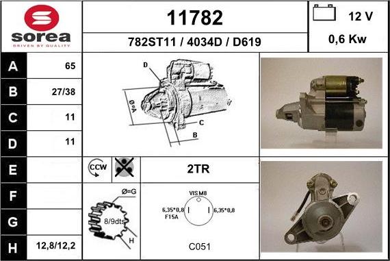 EAI 11782 - Стартер mashina-shop.ru