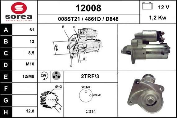 EAI 12008 - Стартер mashina-shop.ru