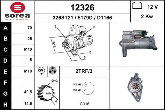 EAI 12326 - Стартер mashina-shop.ru