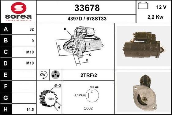 EAI 33678 - Стартер mashina-shop.ru