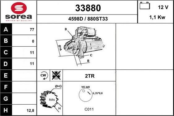 EAI 33880 - Стартер mashina-shop.ru