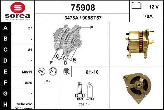 EAI 75908 - Генератор mashina-shop.ru