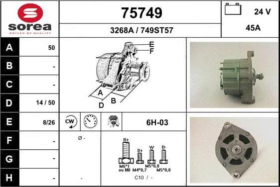 EAI 75749 - Генератор mashina-shop.ru