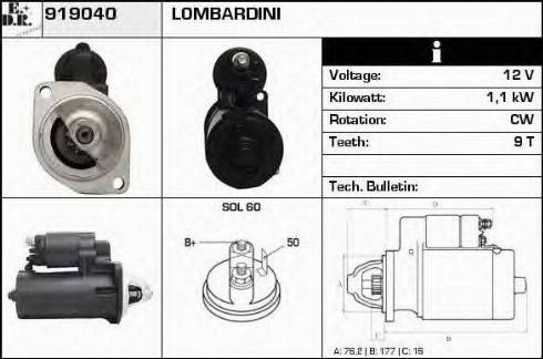 EDR 919040 - Стартер mashina-shop.ru