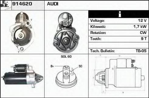 EDR 914620 - Стартер mashina-shop.ru