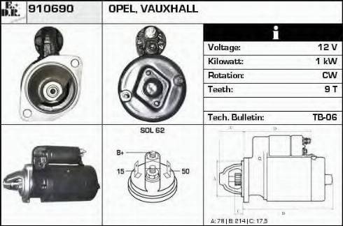 EDR 910690 - Стартер mashina-shop.ru