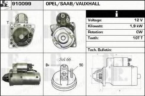 EDR 910099 - Стартер mashina-shop.ru