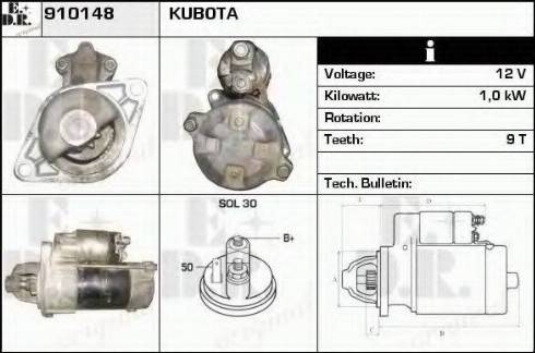 EDR 910148 - Стартер mashina-shop.ru