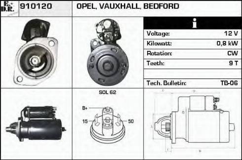 EDR 910120 - Стартер mashina-shop.ru