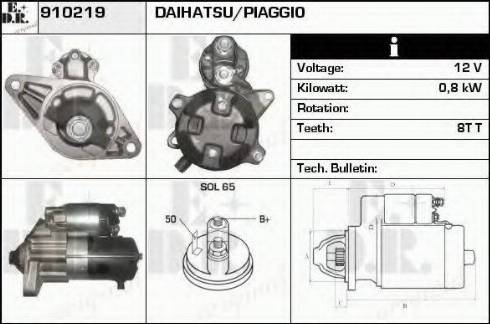 EDR 910219 - Стартер mashina-shop.ru