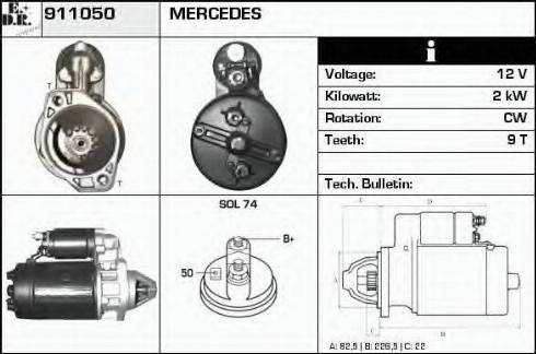 EDR 911050 - Стартер mashina-shop.ru