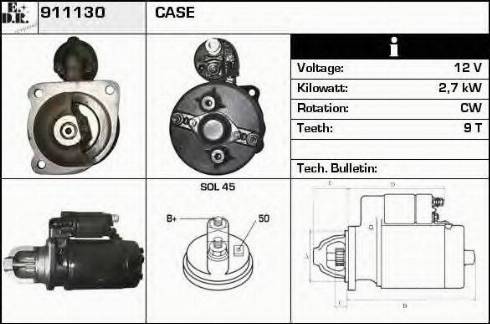 EDR 911130 - Стартер mashina-shop.ru