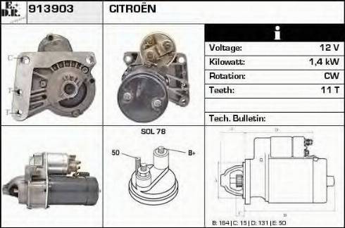 EDR 913903 - Стартер mashina-shop.ru