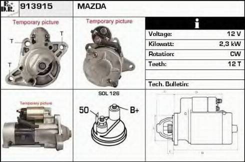 EDR 913915 - Стартер mashina-shop.ru