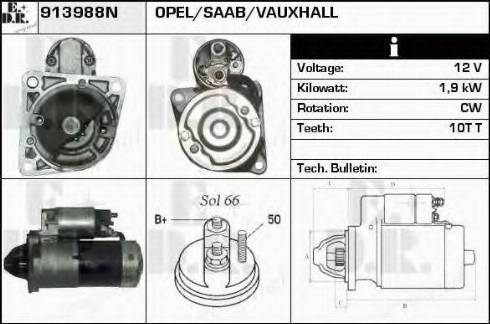 EDR 913988N - Стартер mashina-shop.ru