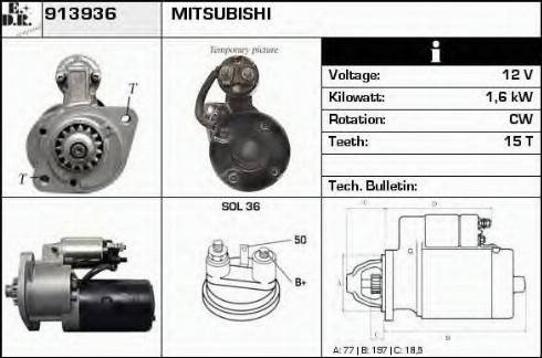 EDR 913936 - Стартер mashina-shop.ru