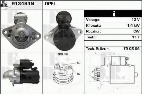 EDR 913484N - Стартер mashina-shop.ru