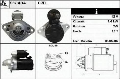 EDR 913484 - Стартер mashina-shop.ru