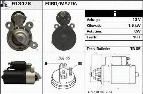 EDR 913476 - Стартер mashina-shop.ru