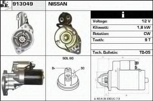 EDR 913049 - Стартер mashina-shop.ru