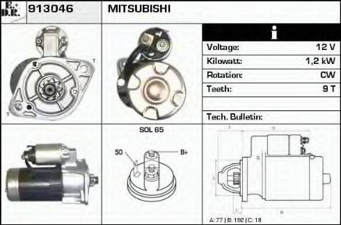 EDR 913046 - Стартер mashina-shop.ru