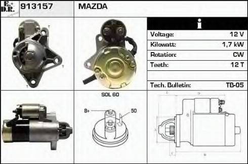 EDR 913157 - Стартер mashina-shop.ru