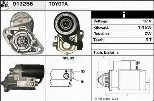 EDR 913258 - Стартер mashina-shop.ru