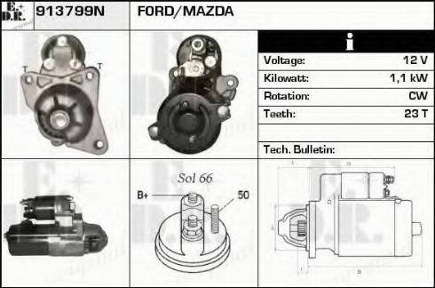 EDR 913799N - Стартер mashina-shop.ru