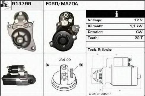 EDR 913799 - Стартер mashina-shop.ru