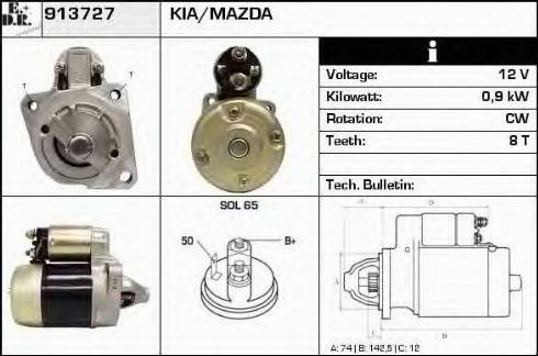 EDR 913727 - Стартер mashina-shop.ru