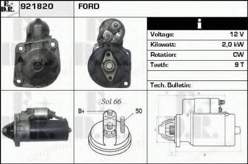 EDR 921820 - Стартер mashina-shop.ru