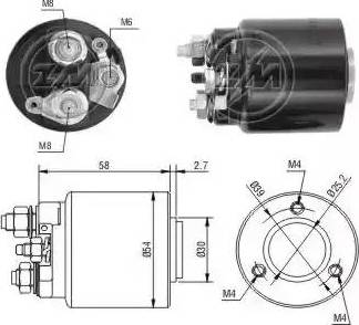 ERA 227514 - Тяговое реле, соленоид, стартер mashina-shop.ru