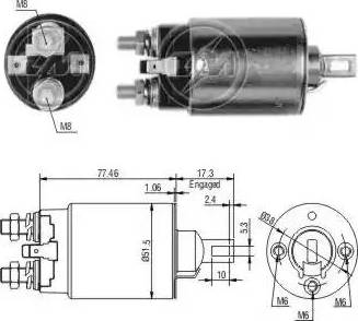 ERA 227658 - Тяговое реле, соленоид, стартер mashina-shop.ru