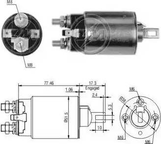 ERA 227665 - Тяговое реле, соленоид, стартер mashina-shop.ru